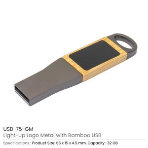 Metal & Bamboo 32 GB USB Flash - Image 4