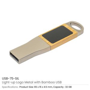Metal & Bamboo 32 GB USB Flash - Image 5