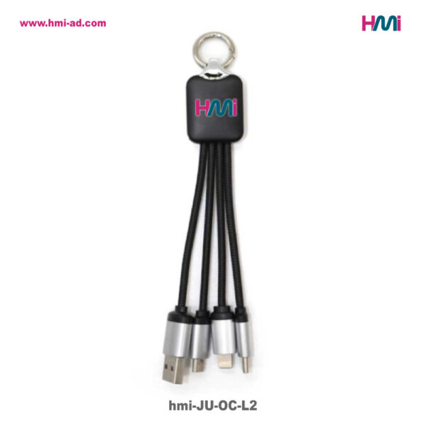 Light up Multi charging cable with logo in Germany | Print your logo on Promotional multi charging cable in Germany | Promotional Charging cables in Germany | hmi-JU-OC-L2 | Image 02