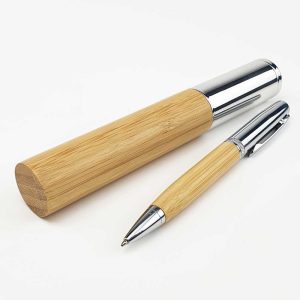 Promotional Bamboo and metal Pen - Image 4