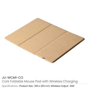 Cork Foldable Mousepad with Wireless Charger - Image 3