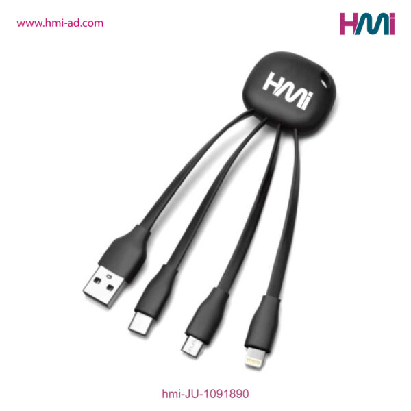 Multi charging cable with logo | Promotional Multi charging cable with branding in Germany | Gift items in Germany | hmi-JU-1091890-02