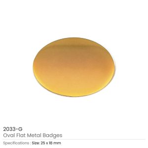 Oval Flat Metal Badges - Image 4