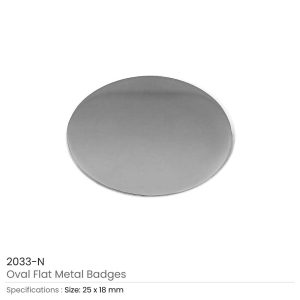 Oval Flat Metal Badges - Image 3