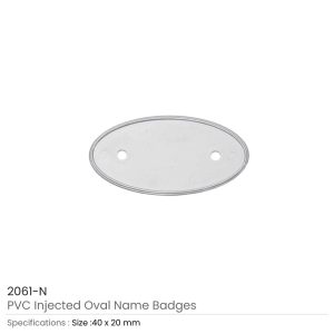 PVC Injected Oval Name Badges - Image 4