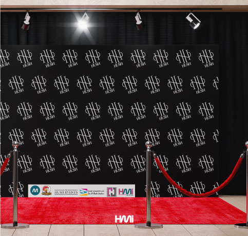 Print custom stage background for your events in Germany at HMi | We design and print large format advertisings with high quality at HMi | HMi offers Event and concert Marketing Products