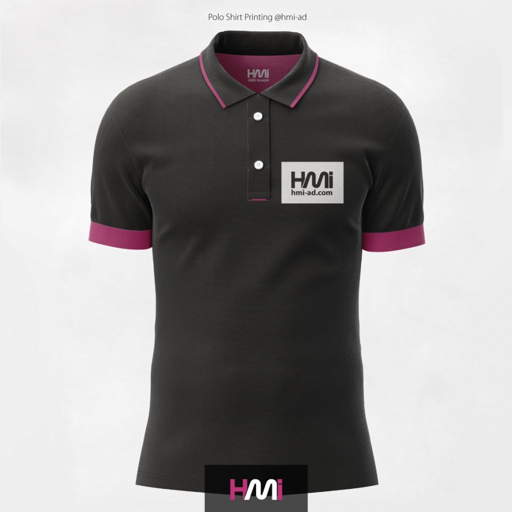 Professional Polo Shirt printing in Germany with HMi | Print your logo on Polo shirt in Germany with top quality at hmi-ad | Are you looking for a marketing company who can design and print your logo on Polo shirts in Germany with top quality? HMi is your only solution in Germany with over 35 years of excellent experience!