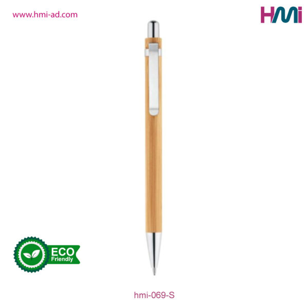 Promotional Bamboo pen with logo printing | Eco-friendly Pen with branding | Promotional Bamboo made pen in Germany with custom logo | hmi-069-S