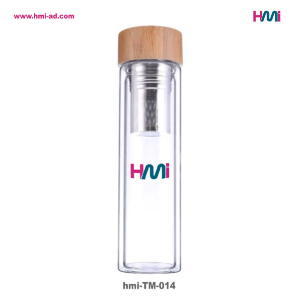 Promotional double layer bamboo bottle | Promotional bamboo bottle in Germany | Promotional Bottle with logo in Germany | hmi-TM-014