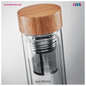 Promotional double layer bamboo bottle | Promotional bamboo bottle in Germany | Promotional Bottle with logo in Germany | hmi-TM-014 | Image 05