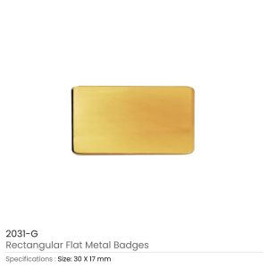 Rectangular Flat Metal Badges - Image 4