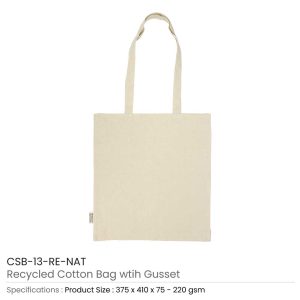 Promotional Recycled Cotton Tote Bag - Image 3