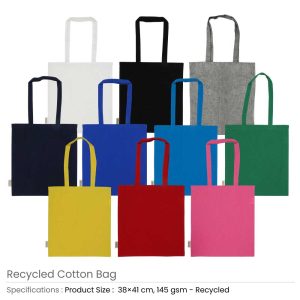 Recycled Cotton Bags, Durable Long Strap - Image 3