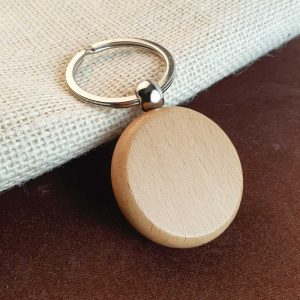 Round Wooden Keychains - Image 4