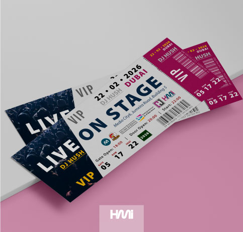 We design and print your ticket in a professional way in Germany at HMi | We print your Entry Tickets with fast delivery in Germany at hmi-ad