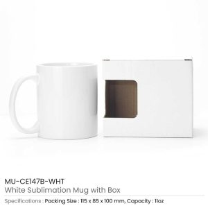 White Sublimation Ceramic Mug with Box - Image 3