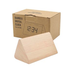Triangular Wooden Digital Desk Clock - Image 4