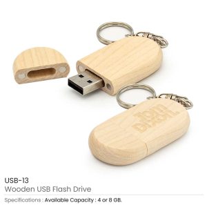 Wooden USB with Key Holder - Image 3