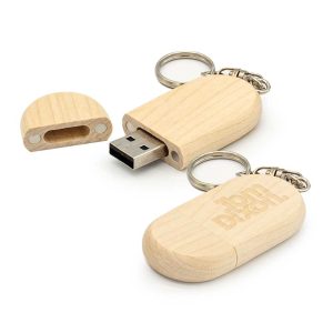 Wooden USB with Key Holder - Image 2