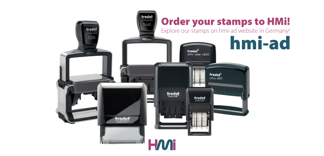 trodat stamps in Germany | order professional stamps in Germany to hmi -ad | top quality stamps in Germany with fast shipping on hmi-ad | order marketing products in Germany to HMi GmbH