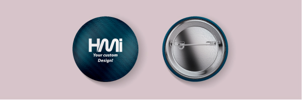 Button badge with logo in Germany | Print your logo on button badge | Buttons with custom design in Germany at top prices on hmi-ad