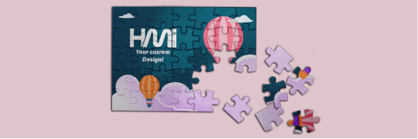 Customized puzzles in Germany with fast production | Print your design on promotional puzzles in Germany on hmi-ad