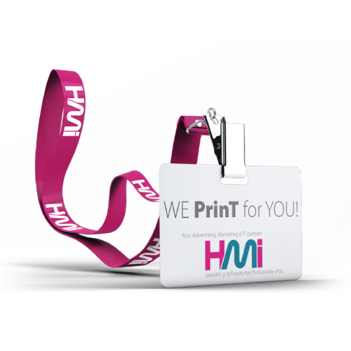 Lanyard with logo in Germany | Order card holders printed with your own logo | Print lanyards with your business name at hmi-ad