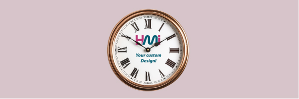 Promotional Clocks with logo in Germany available on hmi-ad | Order promotional clocks and watches printed with logo in Germany to hmi