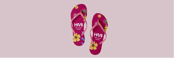 Promotional beach slippers with your logo in Germany | Promotional outdoor giveaways in Germany available on hmi-ad