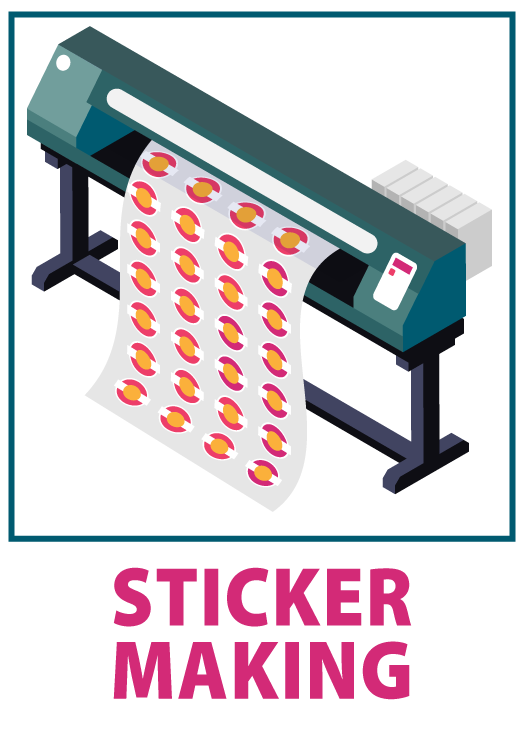 Sticker Making in Germany | Print your own Stickers in Germany at hmi-ad | Printing services in Düsseldorf with same day delivery