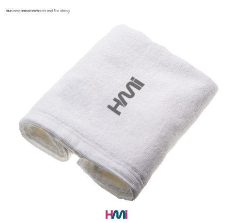 Promotional printable towels in Germany for hotels | Print logo on promotional towels in Germany with HMi | Order giveaways branded with logo on hmi-ad