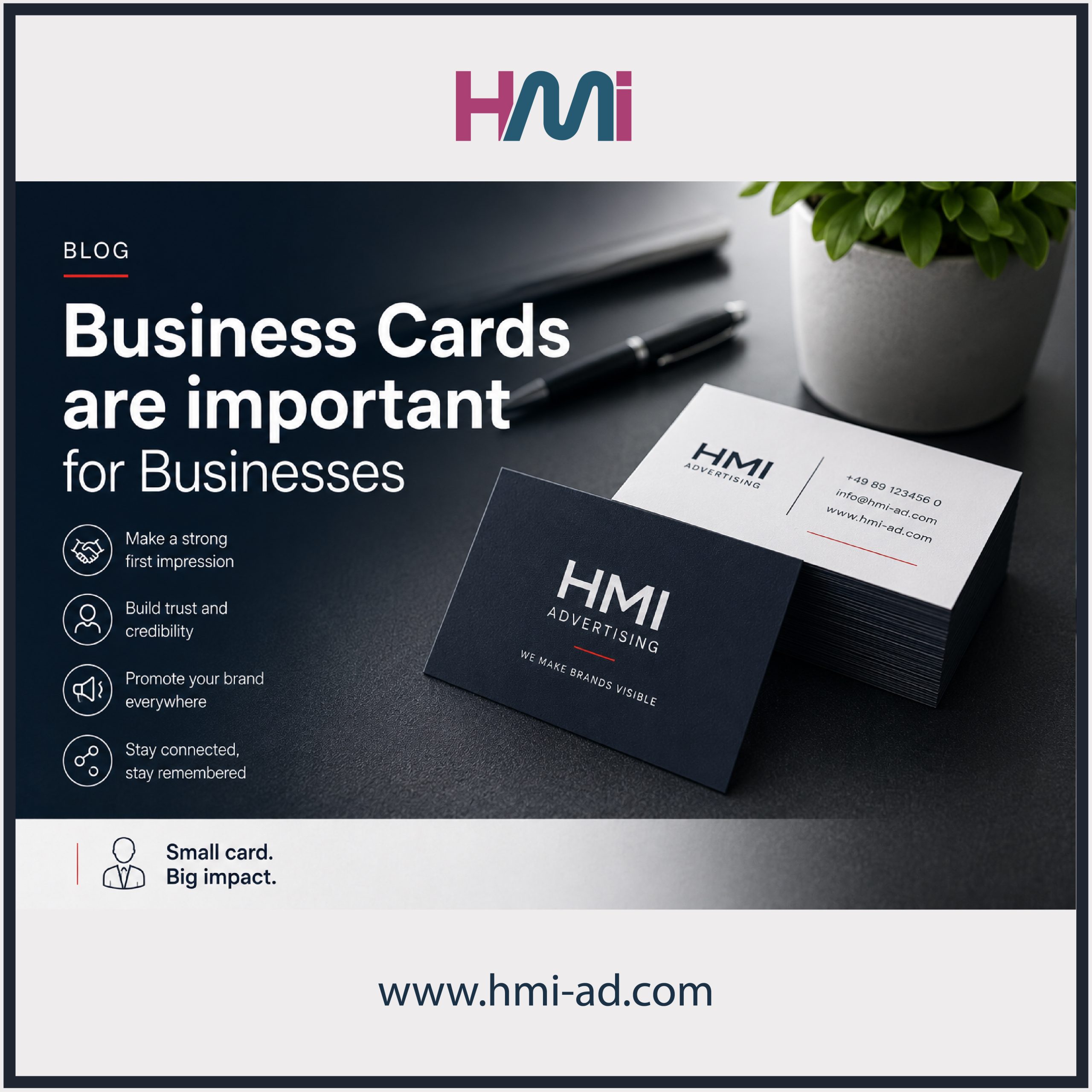Business Cards are important for Businesses Blog | HMi GmbH | hmi-ad