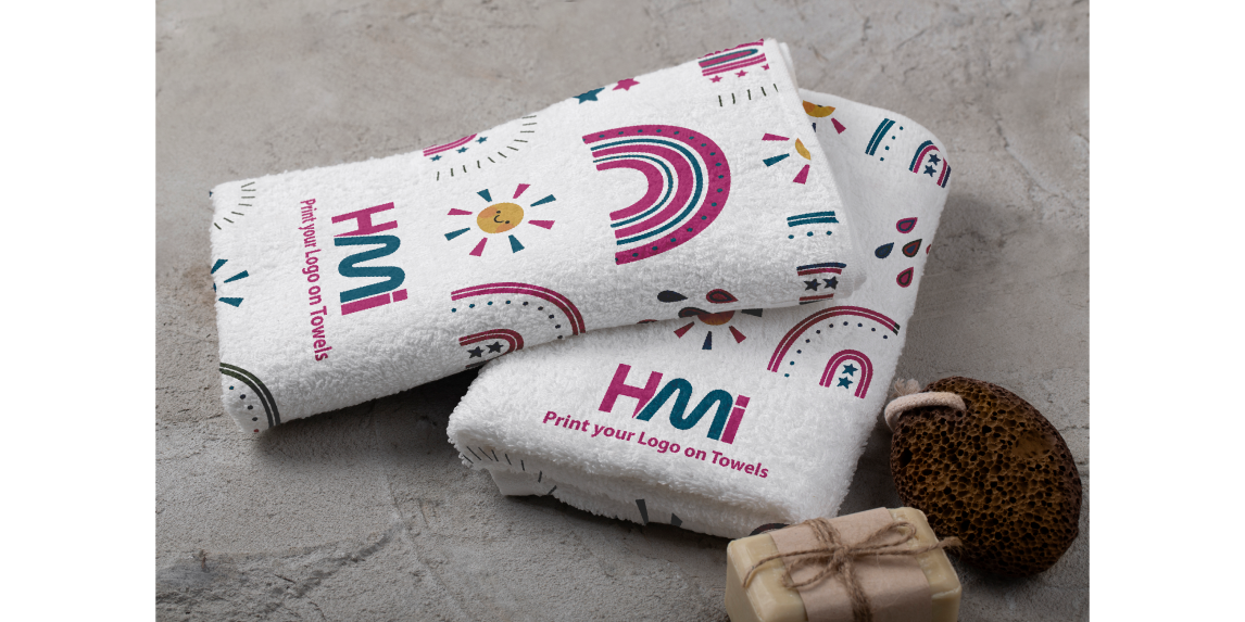 Print logo on towels in Germany | Printing on promotional products in Germany with hmi-ad | Printing proucts and wellness products | Print on promotional towels in Germany with hmi-ad