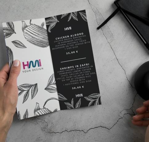 Menu and Brochures for Hotels in Germany with HMi | Order professional Menu for Hotels in Germany on hmi-ad | Professional Advertising Services in Germany with HMi