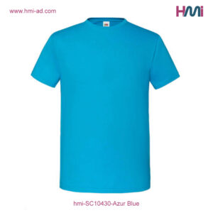 Print logo on T-shirt in Germany | Print logo on Textiles in Germany - Commercial T-Shirt with branding in Germany | Print logo on Textile in Germany with hmi-ad | hmi-SC10430-Azar Blue