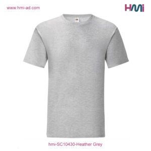 Print logo on T-shirt in Germany | Print logo on Textiles in Germany - Commercial T-Shirt with branding in Germany | Print logo on Textile in Germany with hmi-ad | hmi-SC10430-Heather Grey