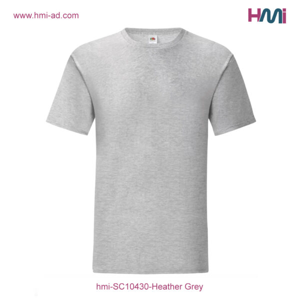 Print logo on T-shirt in Germany | Print logo on Textiles in Germany - Commercial T-Shirt with branding in Germany | Print logo on Textile in Germany with hmi-ad | hmi-SC10430-Heather Grey