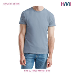 Print logo on T-shirt in Germany | Print logo on Textiles in Germany - Commercial T-Shirt with branding in Germany | Print logo on Textile in Germany with hmi-ad | hmi-SC10430-Mineral Blue