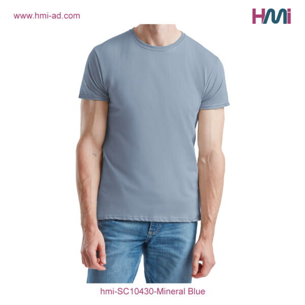 Print logo on T-shirt in Germany | Print logo on Textiles in Germany - Commercial T-Shirt with branding in Germany | Print logo on Textile in Germany with hmi-ad | hmi-SC10430-Mineral Blue