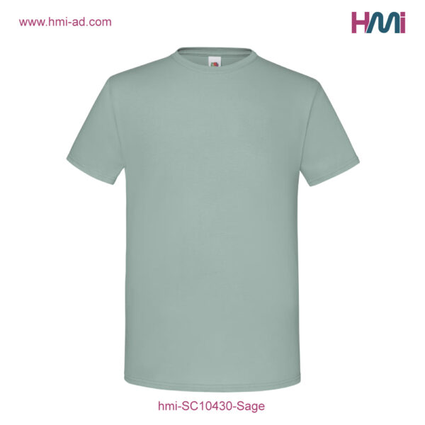 Print logo on T-shirt in Germany | Print logo on Textiles in Germany - Commercial T-Shirt with branding in Germany | Print logo on Textile in Germany with hmi-ad | hmi-SC10430-Sage