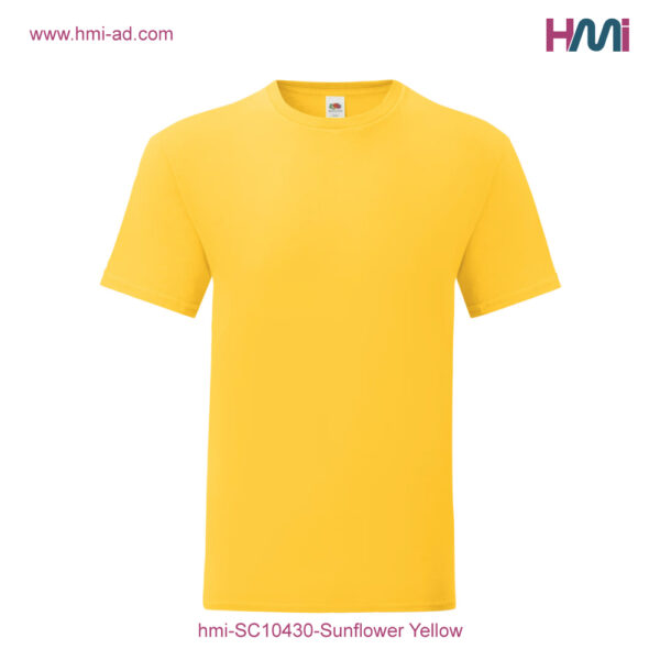 Print logo on T-shirt in Germany | Print logo on Textiles in Germany - Commercial T-Shirt with branding in Germany | Print logo on Textile in Germany with hmi-ad | hmi-SC10430-Sunflower Yellow