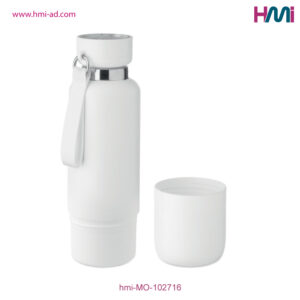 Double Wall bottle 16 with logo in Germany | Promotional Double wall 16 | Promotional Double wall bottle with cup | hmi-MO102716 | 07