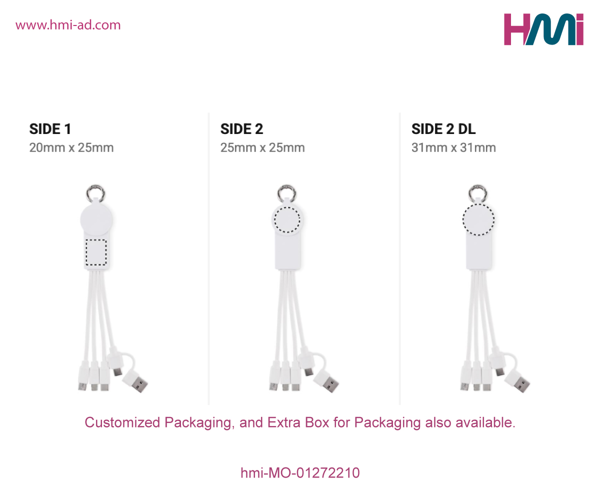 Promotional charging cable in Germany | Promotional Multi charging cable 10 with branding options | hmi-MO-01272210 | Printing details | Printing instructions