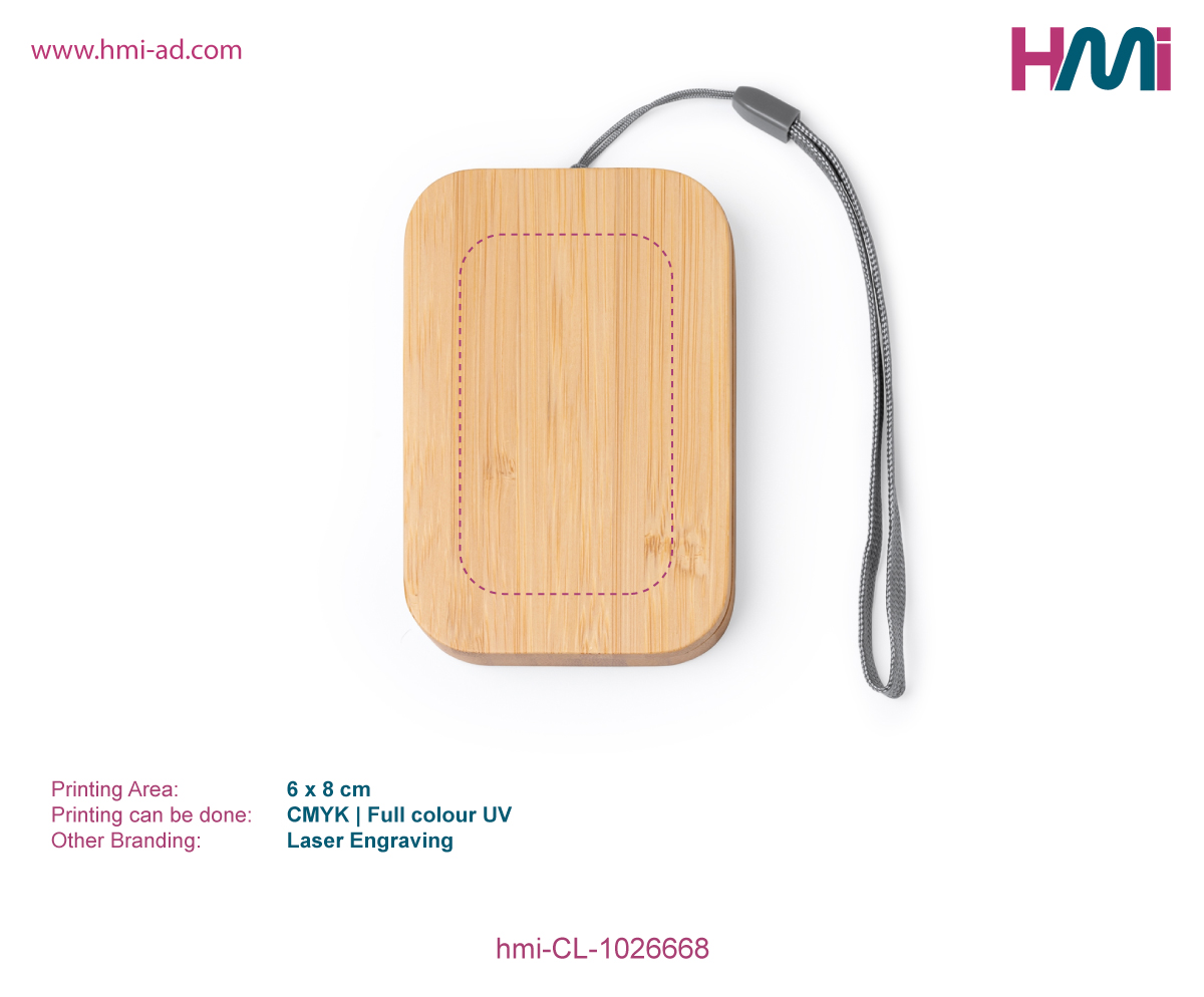 Bamboo charging cable set 8 | Promotional Bamboo Giveaways | Promotional Eco-friendly gift items with branding in Germany | hmi-CL-1026668-Printing Details