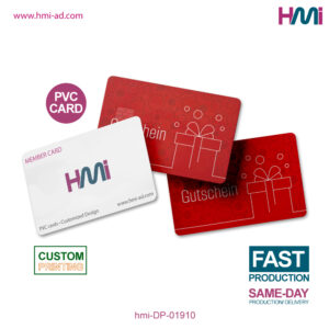 Plastic cards with Custom Printing in Germany | Print your own Plastic cards in Germany with HMi | PVC card printing in Germany with fast shipping | Printing Products in Germany