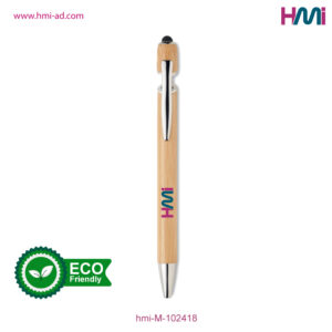 Promotional Bamboo Ball Pen 18 | Promotional Bamboo pen with custom logo in Germany | hmi-M-102418-02