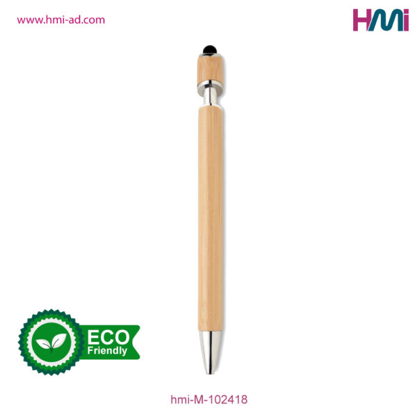 Promotional Bamboo Ball Pen 18 | Promotional Bamboo pen with custom logo in Germany | hmi-M-102418-03