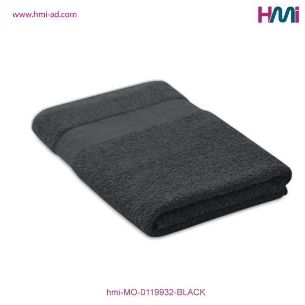 Promotional Cotton Towel in Germany | Promotional Cotton Towel 32 | Cotton Towel with branding options in Germany | hmi-MO-0119932-BLACK
