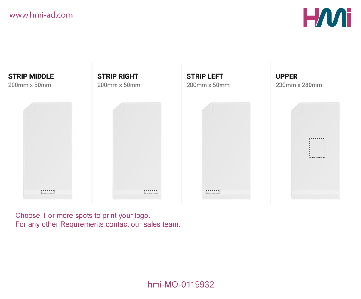 Promotional Cotton Towel in Germany | Promotional Cotton Towel 32 | Cotton Towel with branding options in Germany | hmi-MO-0119932-Printing Details