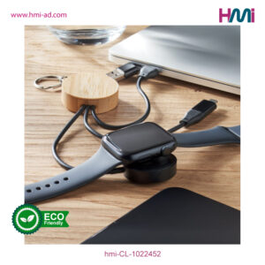 Promotional Keyring with charging cable branded with logo Germany | Promotional charging cable in Germany | Promotional Eco-friendly gift items in Germany | hmi-CL-1022452-04